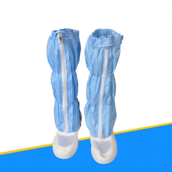ESD Yüksek Silindir Çizmeler anti-statik Yumuşak Nefes Ayakkabı PU kaymaz Tozsuz Düz Anti Statik Temiz Oda PVC Taban ESD Ayakkabı