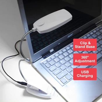 Esnek masa lambası Clip-On okuma masası Lambası 28 LED masa lambaları USB Güç Öğrenci Ofis yatak odası lambası 3 x AAA