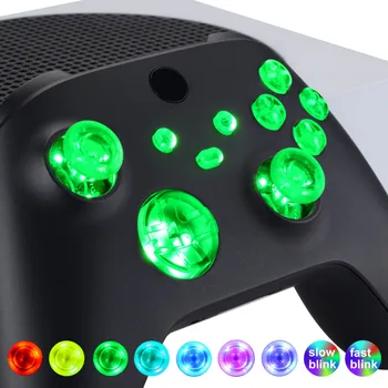 eXtremeRate D-pad Thumbsticks Başlangıç Geri Sync ABXY Düğmeler 7 Renkler 9 Modları DTF LED Kiti Xbox Serisi X / S (Çekirdek) denetleyici