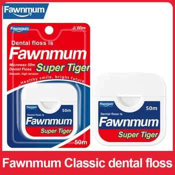 Fawnmum 50m Diş İpi Balmumu Nane Ağız Hijyeni Diş Temizleme aromalı Kürdan Diş Pensesinde Makara Diş Pensesinde Diş Temiz