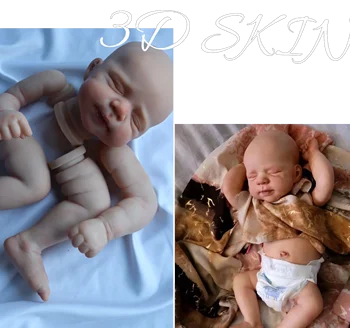 FBBD 3D Cilt Boyama Bebe Reborn Bebek Pascale Uyku Bebek Yüksek Kaliteli Boyama Demonte Kiti noel hediyesi