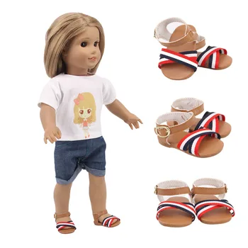 Fit 18 İnç amerikan oyuncak bebek 40-43cm Doğan Bebek Bebek Sandalet Giysi Aksesuarları Bebek Doğum Günü Festivali Hediye