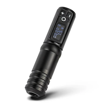 Flaş kablosuz dövme kalem makinesi 1650mAh lityum pil güç kaynağı LED dijital vücut sanatı için