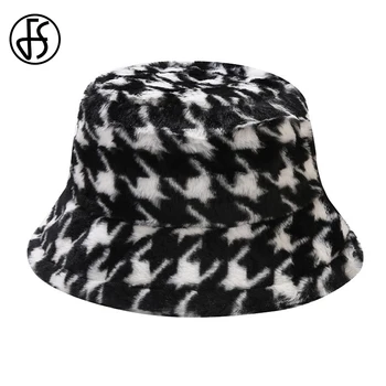 FS 2021 Kış Tavşan Kürk Şapka Açık Seyahat Sıcak Tutmak Balıksırtı Kova Şapka Kadın Erkek Kalın Peluş Streetwear Hip Hop Kapaklar