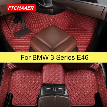 FTCHAAER Araba Paspaslar BMW E46 3 Dönüştürülebilir 3 Çift 3 Kompakt 318 320 313 316 330 325 Alfombrillas Ayak Coche Aksesuarları A