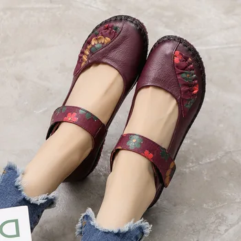Gerçek Deri Yumuşak Alt Kadın Kadınlar İçin Ayakkabı Comfort Oxford Ayakkabı Kadın Loafer'lar Daire Anne Ayakkabı Mokasen
