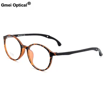 Gmei Optik Urltra-İşık TR90 Öğrenci Yuvarlak Optik Gözlük Çerçeveleri Askıları İle Plastik Miyopi Presbiyopi Gözlük M6065
