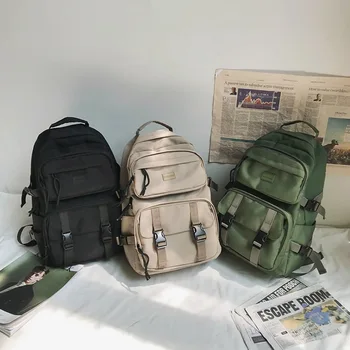 GNWXY Şık Düz Renk Spor Çanta Büyük Kapasiteli Seyahat Sırt çantası okul çantası Rahat Dropshipping Çiftler Erkekler Kadınların Sırt çantaları 