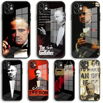 Godfather Marlon Brando Yumuşak Cam Silikon Kılıf iPhone 13 12 11 Pro X XS Max XR 8 7 6 Artı SE 2020 S Mini Siyah Kapak