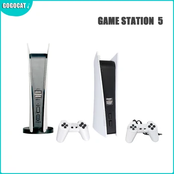 GOGOCAT Oyun İstasyonu 5 Video Oyun Konsolu Mini TV kutusu GS5 AV Çıkışı 8Bit Retro El Tel Denetleyici 200 Klasik Oyunlar Hediye