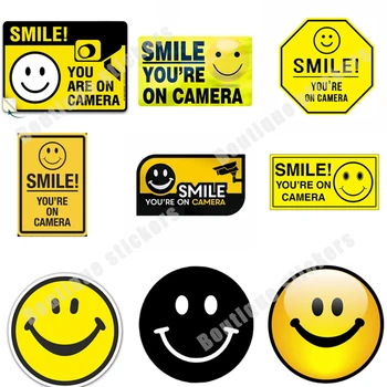 Gülümseme Kameradasın Sticker Kendinden yapışkanlı vinil süslü çıkartmalar Duvarlarda İç ve Dış mekan Kullanımı için uygundur