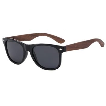 Gümrükleme Fiyat 4 Renk Polarize Ahşap Güneş Gözlüğü Erkek güneş gözlüğü Kadın Kare Sürüş Seyahat Açık UV400 Lens noel hediyesi