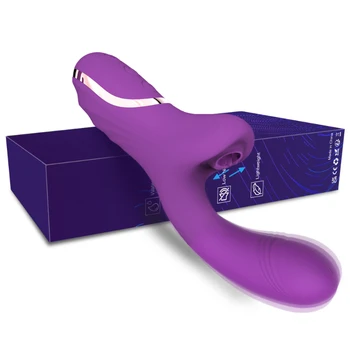 Güçlü Klitoral Emme Yapay Penis Vibratör Kadın Kadınlar İçin Dil Yalama Enayi Klitoris Stimülatörü Seks Oyuncakları Ürünleri Yetişkinler için 18