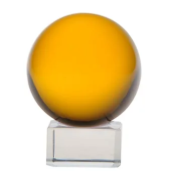 H & D Amber Kristal Küre Meditasyon Topu Standı ile sanat dekoru Kristal Prop Kristal Şifa Topu Fotoğraf Ev Dekor