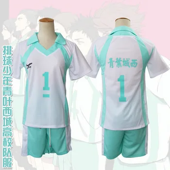 Haikyuu Aobajohsai Yüksek Yaz Cosplay Oikawa Tooru Yocchin Voleybol Takımı Forması Spor Seijoh Kostüm T-Shirt + şort takımı