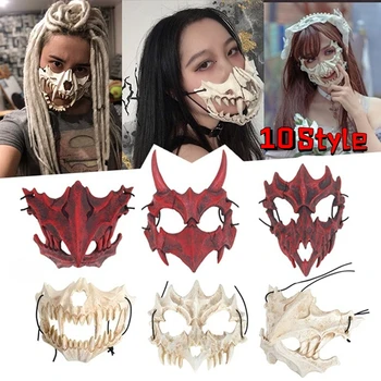 Halloween Cosplay Reçine Maskesi Dragon Allah Maskesi Çevre dostu Hayvan Tema Parti Hayvan Kafatası Maskesi