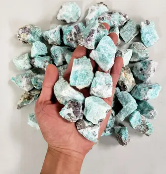 Ham Amazonit Kristal Toplu Lot Kaba Taşlar Doğal Amazonit Taş Mineral Örnekleri Koleksiyon Ev Dekor