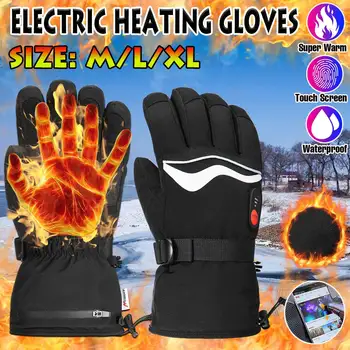 Hcalory motosiklet ısıtmalı eldiven kış sıcak su geçirmez eldiven şarj edilebilir ısıtma termal eldiven açık spor kar araci