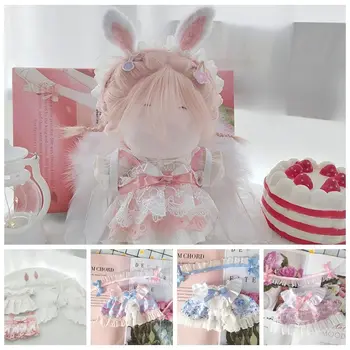 Hediye Oyun Evi Lolita Tarzı Pamuk Dolması Prenses Elbise 20CM oyuncak bebek giysileri Tavşan Kulak Idol Bebek Aksesuarları