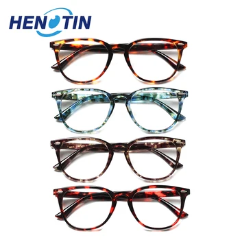 Henotin okuma gözlüğü Reçete Şeffaf Optik Lensler Erkekler ve Kadınlar Çerçeve ile HD Okuyucu Büyüteç Diyoptri Gözlük