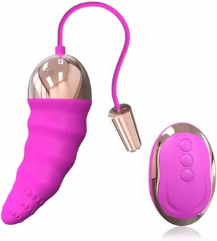 HIMALL Titreşimli Yumurta Ben Wa Topu Kegel Egzersiz Vajinal USB Şarj G-spot Vibratör Uzaktan Kumanda Seks Oyuncakları Kadınlar için