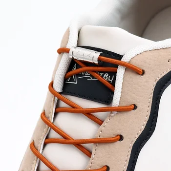 Hiçbir Kravat Ayakkabı Bağcıkları Yuvarlak Kapsül Metal kilit Elastik Ayakkabı Bağcığı Sneakers İçin kolay kurulum Tembel Ayakkabı Dantel Aksesuarları
