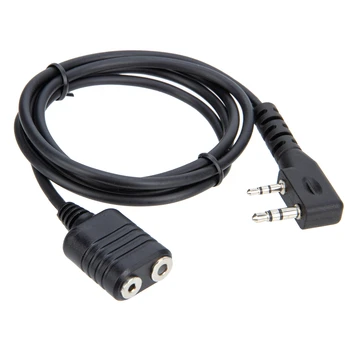 Hoparlör Mikrofon Kulaklık Kulaklık Uzatma Kablosu Kablosu BaoFeng UV-5R BF-888s Kenwood Walkie Talkie için K tipi 2 Pin