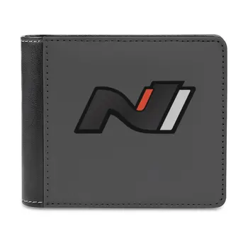 Hyundai N Performans Logo Koyu erkek cüzdan Deri Çanta Tutucu Kredi Kartı küçük cüzdan Hyundai İ30N İ30 İ20 Veloster N Hattı