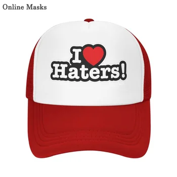 I LOVE MY HATERS Komik Seksi Hip Hop Serin Kap Unisex Spor beyzbol şapkası Yaz Rahat Örgü kamyon şoförü şapkası Erkekler Kadınlar için