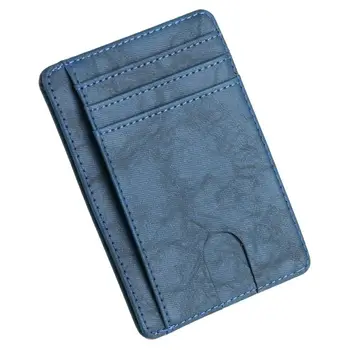Ince RFID Engelleme deri cüzdan Kredi kimlik kartı tutucu Çanta Para Kılıfı Erkekler Kadınlar için Y3NE