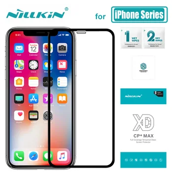 ıphone 14 13 12 Mini 11 Pro X 8 7 Artı XR XS Max Cam Nillkin Tam Kapak Temperli Cam Ekran Koruyucu için iPhone SE 2020