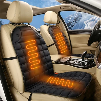 Isıtmalı araba koltuk minderi kapak elektrikli koltuk ısıtıcı sıcak tutmak sıcak evrensel 12 V kış ev yastık oto aksesuarları