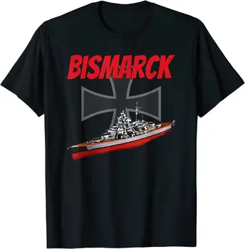 İKINCI dünya savaşı Alman Donanması Bismarck Savaş Gemisi T-Shirt. Yaz Pamuk O-Boyun kısa kollu erkek tişört Yeni S-3XL