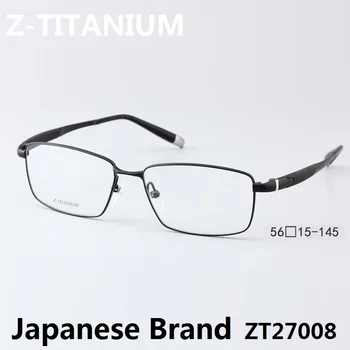 Japon Marka ZT27008 Saf Titanyum Gözlük Çerçeve Erkekler İş Gözlük Reçete Gözlük Optik Lensler Miyopi Okuma