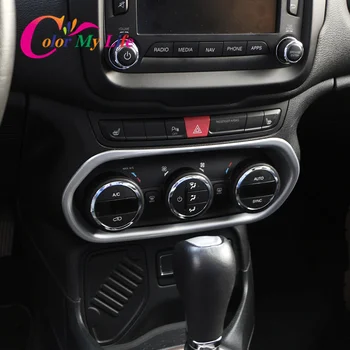 Jeep Renegade 2015 2016 için 2017 2018 2019 Merkezi Konsol Dashboard AC Klima Anahtarı Düğmesi Paneli Kapak Trim Sticker