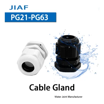 JIAF 10 adet PG21-PG63 kablo rakoru Naylon Su Geçirmez Ortak IP68 Plastik Siyah Mühür Ortak Su Geçirmez Kutu Çıkış Kilitleme Konnektörü