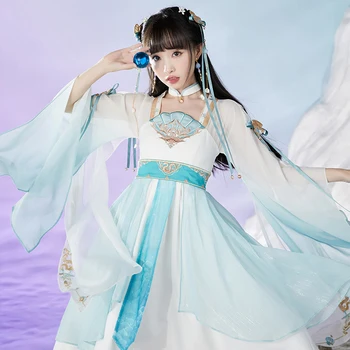 Kadın Hanfu Takım Elbise Çin Geleneksel Antik Elbise Han Tang Hanedanı Elbise Klasik Dans Sahne Performansı Kostümleri DQL6491