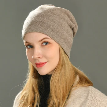 Kadın Kış örgü şapkalar Skullies Kap Düz Renk Rahat Kasketleri Sıcak Kaput Şapka