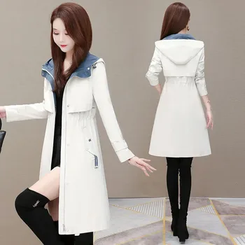Kadın Orta Uzunlukta Trençkot Moda Rahat Astar Ofis Femme 2022 Sonbahar Yeni Kore Rüzgarlık Bayan Dış Giyim G1590