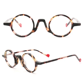 Kadın Retro Vintage Gözlük Çerçeveleri Erkekler Optik Gözlük Çerçeve Şeffaf Leopar Baskı Kaplumbağa Reçete Gözlük Gözlük