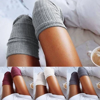 Kadın Uzun Çorap Çorapları Çizgili Uzun Çorap Uyluk 2022 Kış Yüksek Çorap Sıcak Diz Çorap Üzerinde Yumuşak Yün Çorap