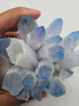 Kaliteli Doğal Kristaller Kuvars Taş Küme Mavi Beyaz Phantom Eskitme Taş Şifa ev dekorasyon