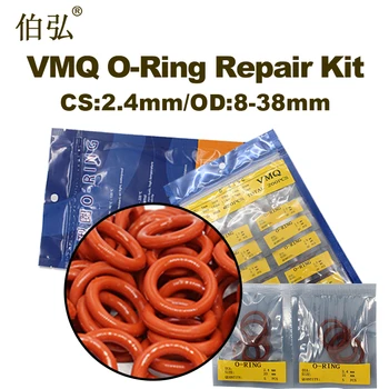 Kalınlığı CS2. 4mm Kırmızı Silikon Kauçuk O-ring Silikon / VMQ çoklu boyut tamir kiti kombinasyonu O ring Conta Halkası Conta Yıkayıcı
