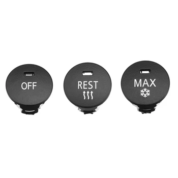 Kapalı / Dinlenme / Max İklim kontrol Düğmesi Paneli Anahtar Düğmeleri Düğmesi Klima Düğmesi Tamir Kapağı-BMW 5 Serisi E60 E61