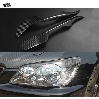 Karbon fiber far kapağı göz kapakları Lexus Altezza İçin IS200 1999-2004 Fiber cam mat siyah ön lamba kaş sticker 2 adet