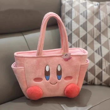 Karikatür Anime Kirby peluş oyuncak Çanta Sevimli Kawaii Pembe Alışveriş saklama çantası Yumuşak Peluş Oyun Bebekler Oyuncaklar Çocuk Hediyeler İçin
