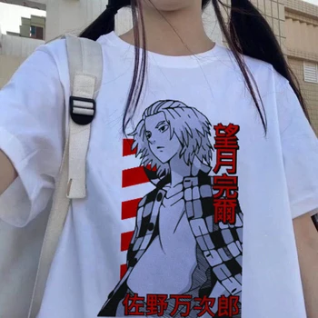 Karikatür Unisex T-shirt japon animesi Tokyo Revengers T Gömlek Erkekler Kawaii Harajuku Yaz Üstleri Tokyo Revengers Grafik Tees Erkek