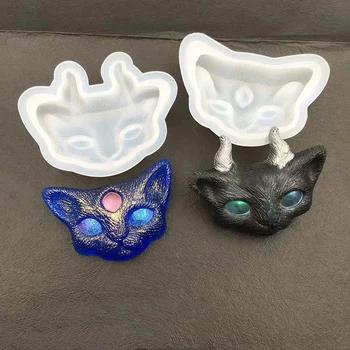 Kediler Desen DIY Kristal Epoksi Kalıp El Sanatları Sabun Kedi Modeli Yapma Aracı Pratik Silikon Süs Takı Kolye Dekor Kalıp