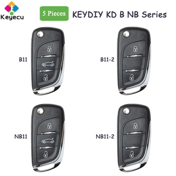 KEYECU 5 Adet KEYDIY KD B NB Serisi B11 B11-2 NB11 NB11-2 DS Tarzı Evrensel Uzaktan Araba Anahtarı KD900 KD900 + URG200 KD-X2