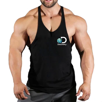 Keşif Moda Pamuk Kolsuz Gömlek Tank Top Erkekler Spor Gömlek Erkek Atlet Vücut Geliştirme Egzersiz Spor Yelek Spor Erkekler